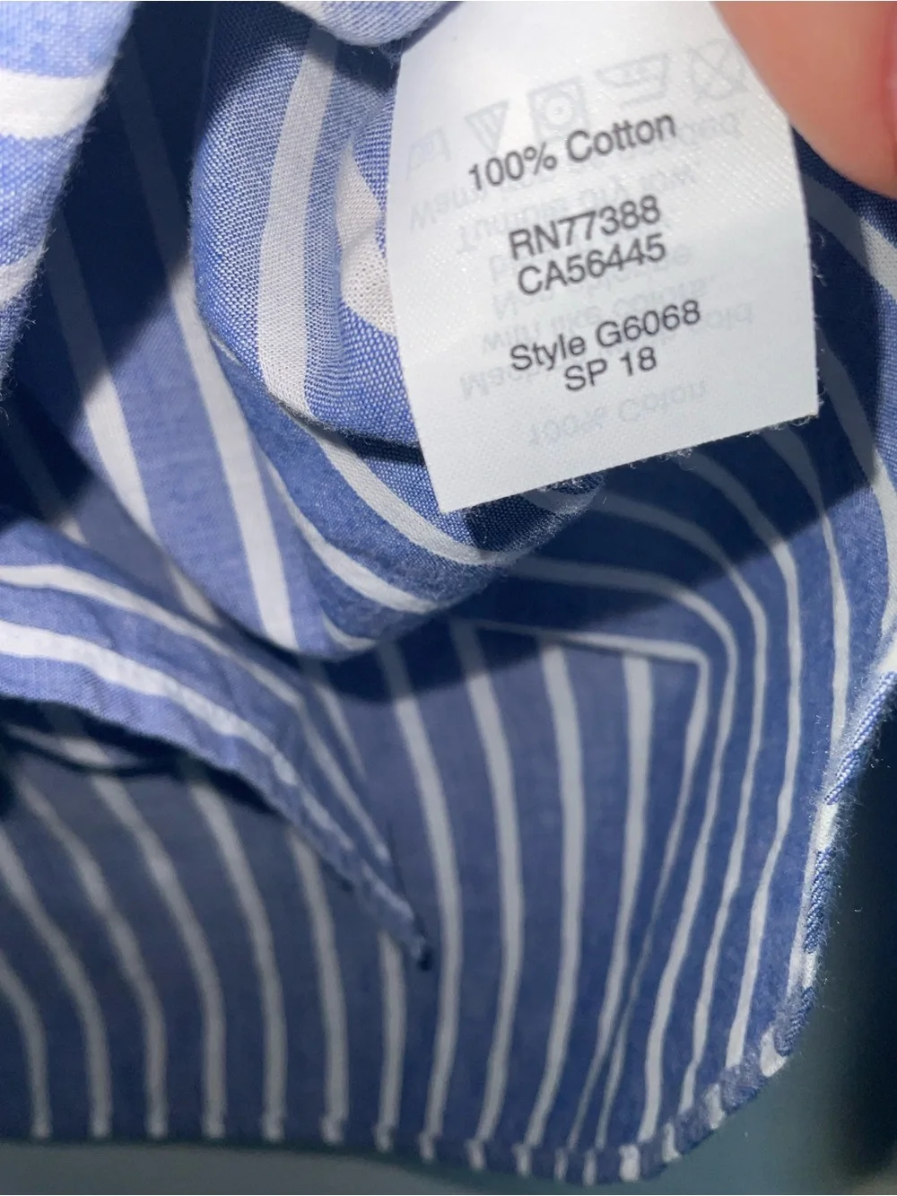 J. Crew Blue and White Striped Button-Down Tie-Front Shirt